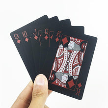 Load image into Gallery viewer, Waterproof Black Plastic  Poker Cards
